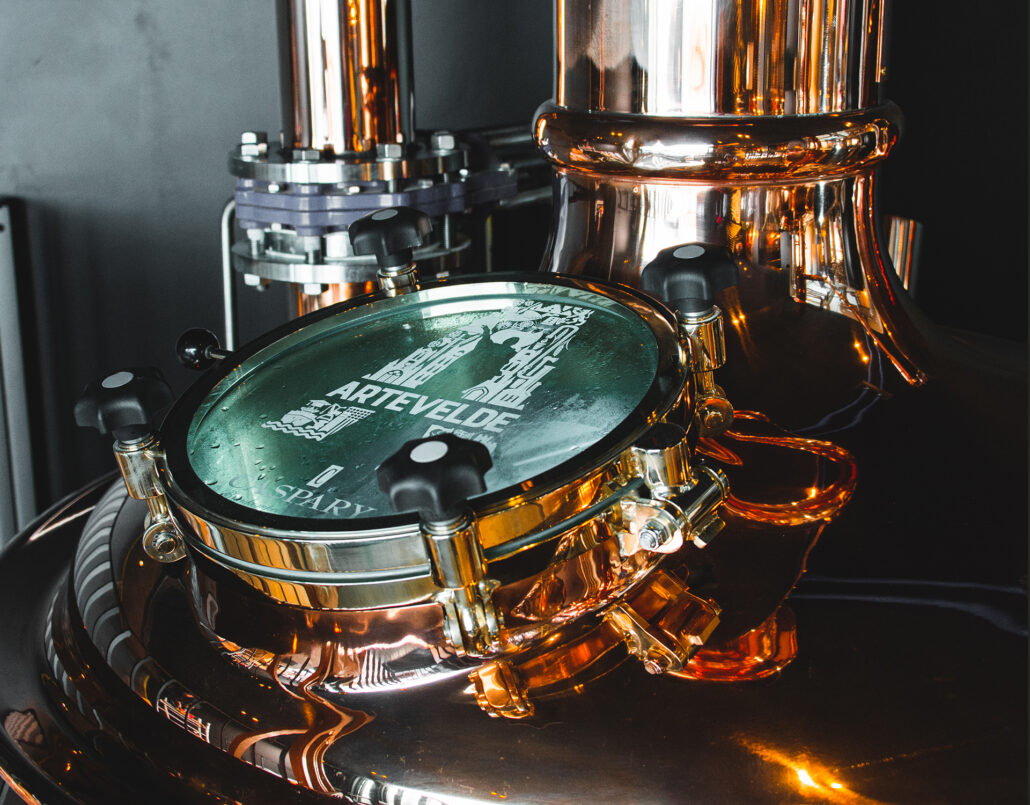 Koperen brouwketel in Brouwerij Artevelde in Gent